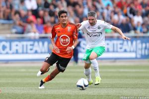 Fabien Lemoine, le milieu de terrain et capitaine du FC Lorient, ici sous les couleurs de l'AS Saint-Etienne.