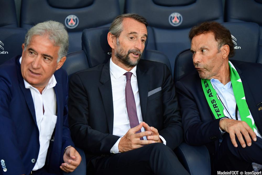 Bernard Caïazzo, le président du conseil de surveillance de l'AS Saint-Etienne, ici aux côtés de Roland Romeyer, président du directoire.