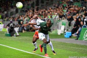 Kévin Théophile-Catherine (ASSE) n'a pas fait le déplacement à Nantes.
