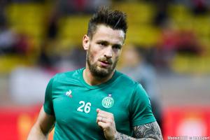 Mathieu Debuchy, ici à l'échauffement avec l'ASSE.