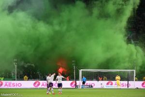Les supporters de l'AS Saint-Etienne, ici face au Paris Saint-Germain.