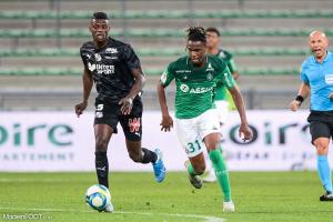 Charles Abi, l'attaquant de l'AS Saint-Etienne.