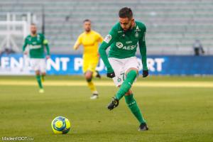 Ryad Boudebouz, le milieu de terrain offensif de l'AS Saint-Etienne.