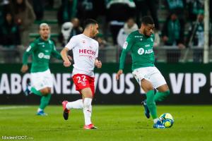 Arnaud Nordin, l'ailier de l'AS Saint-Etienne.