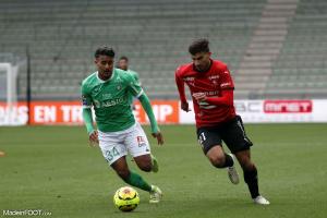 Aimen Moueffek, le jeune milieu de terrain de l'AS Saint-Etienne.