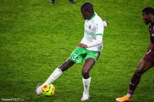 Lucas Gourna-Douath, le jeune milieu de terrain défensif de l'AS Saint-Etienne.