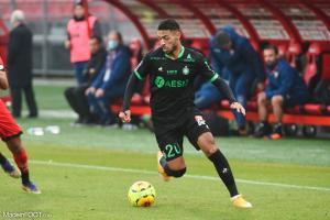 Denis Bouanga, l'ailier de l'AS Saint-Etienne.