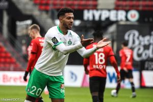 Denis Bouanga, l'ailier de l'AS Saint-Etienne.