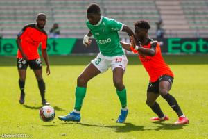 Lucas Gourna-Douath, le jeune milieu de terrain défensif de l'AS Saint-Etienne.