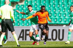 Denis Bouanga, l'ailier de l'AS Saint-Etienne.