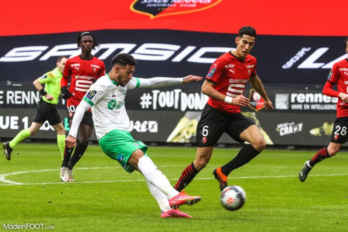 Denis Bouanga, l'ailier de l'AS Saint-Etienne.